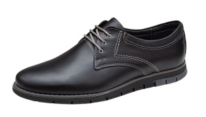 Pantofi barbati sport din piele naturala, negru, GKR57N - Img 2