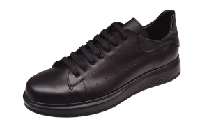Pantofi casual barbati din piele naturala - Black Combat BKT2N - Img 5
