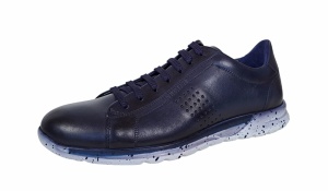 Pantofi casual barbati din piele naturala bleumarin 397BL - Img 8