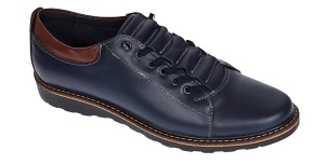 Pantofi casual barbati din piele naturala Corsa Bleumarin GKR107BL - Img 5