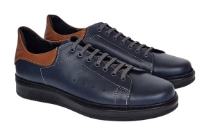 Pantofi casual barbati din piele naturala - Model Cairo Bleumarin 23XBL - Img 2