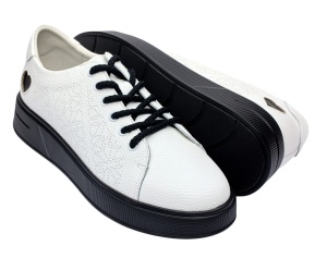 Pantofi dama casual din piele naturala - Aisha Alb Marimea 41 - Img 4