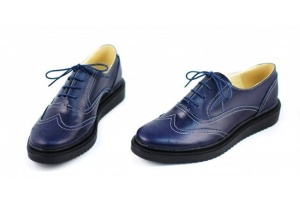 Pantofi dama casual din piele naturala bleumarin - Cod: P29BLM - Img 5