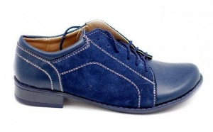 Pantofi dama casual din piele naturala box cu piele intoarsa - P53BLVELBOX - Img 2