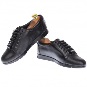 Pantofi dama, casual, din piele naturala box, negri, - 2P502NBOX - Img 5