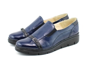 Pantofi dama casual din piele naturala, cu platforme - Made in Romania ROVI22BLM