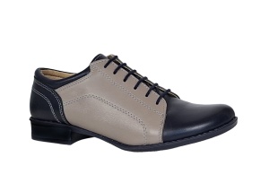Pantofi dama casual , din piele naturala , Gri - Bleumarin P53GRIBL - Img 8
