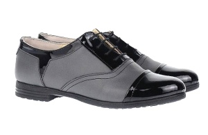 Pantofi dama casual din piele naturala - Model Negru, Gri Sara - Img 6