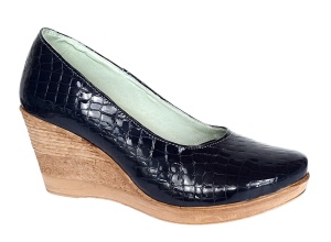 Pantofi dama casual din piele naturala platforme de 7 cm Mara Negru - P3550NCR - Img 4