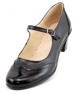 Pantofi dama comozi si eleganti, din piele naturala BOX si LAC, cu toc de 5 sau de 7 cm, P104NL5 - Img 3