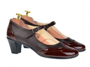 Pantofi dama comozi si eleganti, din piele naturala maro, P104MMLAC - Img 2