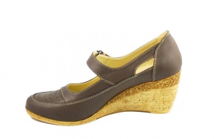 Pantofi dama cu platforma din piele naturala - Foarte comozi P9154G - Img 2