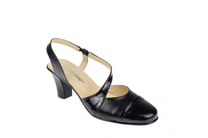 Pantofi dama decupati din piele naturala, cu toc de 7cm, S12NLAC