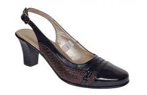 Pantofi dama decupati din piele naturala - Model cu toc 7cm - S301MN
