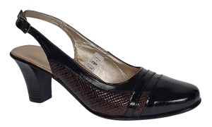 Pantofi dama decupati din piele naturala - Model cu toc 7cm - S301MN - Img 5