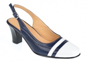 Pantofi dama decupati din piele naturala - Model elegant cu toc 7cm - S301ABL