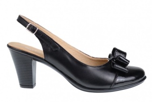 Pantofi dama decupati piele naturala de culoare neagra – Eleganta si confort intr-un design rafinat - Img 4