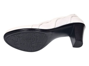 Pantofi dama din piele naturala cu toc de 7cm Katty Alb P134233ALB - Img 6