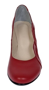 Pantofi dama din piele naturala cu toc de 7cm Katty Rosu P134233RL - Img 3