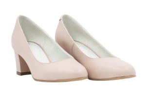 Pantofi dama din piele naturala, Nud toc 7cm Hellen - NAA32NUD - Img 2