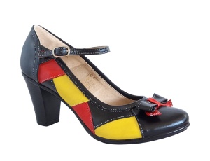 Pantofi dama din piele naturala, toc de 7cm - P13423NRG - Img 1