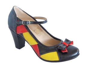 Pantofi dama din piele naturala, toc de 7cm - P13423NRG - Img 5