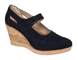 Pantofi dama din piele naturala velur, negri, foarte comozi - P9154NVEL2
