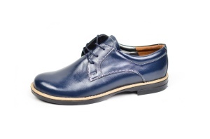 Pantofi dama eleganti casual din piele naturala, de culoare albastra - PBE434 - Img 3