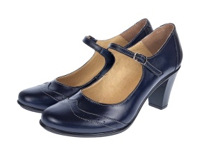 Pantofi dama eleganti din piele naturala bleumarin, box - P104BLM - Img 7
