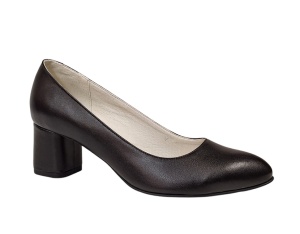 Pantofi dama eleganti din piele naturala box cu toc de 5 cm - Model Negru NA100NP