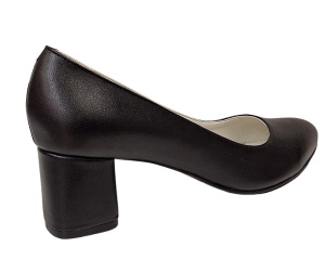Pantofi dama eleganti din piele naturala box cu toc de 5 cm - Model Negru NA100NP - Img 3