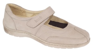Pantofi dama Med-Line Ultra Confort din piele naturala bufo cu bareta BRD214BEJ