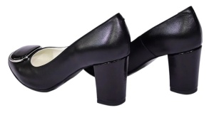 Pantofi dama office eleganti din piele naturala cu toc de 7cm - Model Arinna Negru - Img 7
