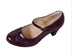 Pantofi dama visinii, eleganti, din piele naturala TOC 7cm - P104VIS7 - Img 8