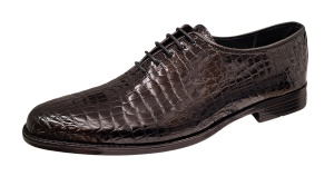 Pantofi eleganti barbati din piele naturala croco lac - Model Donato Negru - Img 7