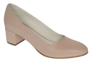 Pantofi eleganti dama din piele naturala Nude Box, toc 5 cm - NA73NUDE - Img 6