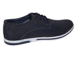 Pantofi sport barbati din piele naturala bufo Bleumarin Inchis TENBUFBLC - Img 3
