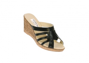 Papuci dama de vara cu platforme de 7 cm, din piele naturala, NEGRU, BOX PAP89NBOX - Img 2