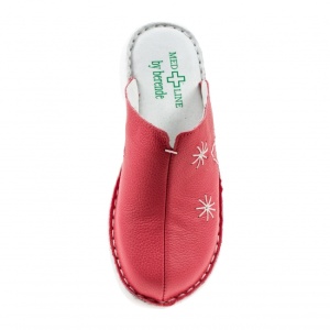Saboti medicali femei, Pink din piele naturala box, Med-Line BR298PINK - Img 4
