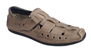 Sandale barbati casual din piele naturala Ultra Confort Nisip SCV1SP - Img 4