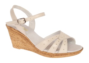 Sandale dama bej din piele naturala box - LS5BEJ Marimea 35, 37