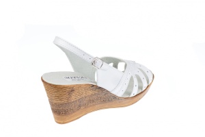 Sandale dama cu platforma S88ALB - Made in Romania - Img 3