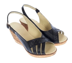 Sandale dama de vara cu platforme de 7 cm, din piele naturala, Negru S66NBOX - Img 4