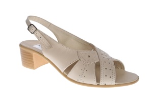 Sandale dama din piele naturala box, S34BEJ - Img 3