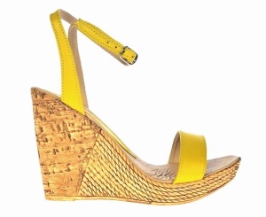 Sandale dama din piele naturala cu platforme de 10 cm - Model Galben - Img 4