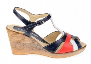 Sandale dama din piele naturala cu toc de 7cm S50RABL - Img 4