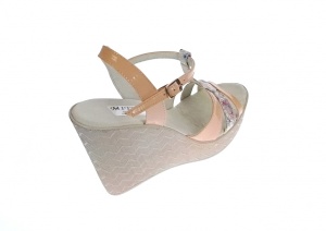 Sandale dama, din piele naturala, Nud - Lac, Color cu platforme de 11 cm, S46NLCOLOR - Img 10