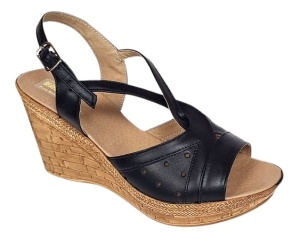 Sandale dama negre din piele naturala cu platforme de 8cm BVS45N - Img 6