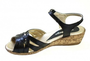 Sandale dama negre, din piele naturala S3N - Img 2