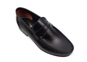 Scarpi barbati din piele naturala de culoare neagra SC1N - Img 5